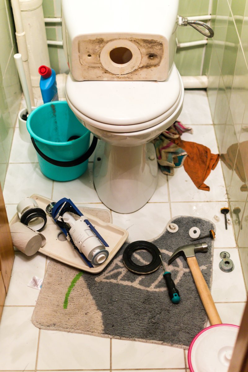 New toilet being installed in a West Wickham bathroom
